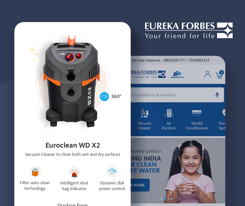 Eureka Forbes - Website Design aquaguard corporate website creative creative layout creativity design design trend e commerce website eureka forbes inspiring design modern design photoshop ui ux water purifier web website design website design trend website inspiration