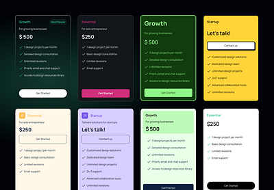 Pricing Tables 3d branding design price pricing table ui ux