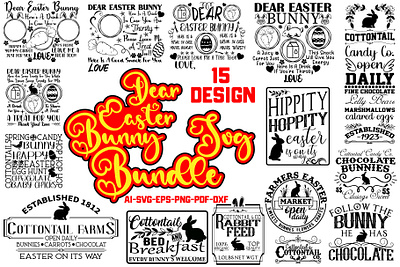 Dear Easter Bunny Svg Bundle branding community logo design graphic design illustration logo meliodas typography ui vector
