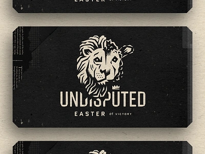 Lion // Lamb church easter graphic illustration jesus lamb lion sermon series texture vintage