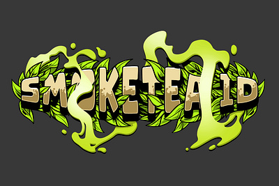 SMOKETEA ID apparel font graphic design lettering text tshirt