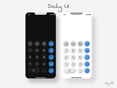 Daily UI: day 04 appui calclator dailyui design figma mobileapp mobileui ui