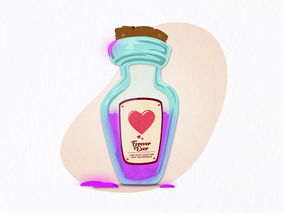 Love's a Poison ☠️ after effcts day design drip fade graphic heart illustration label lettering liquid love magic motion poison potion purple skull type valentines