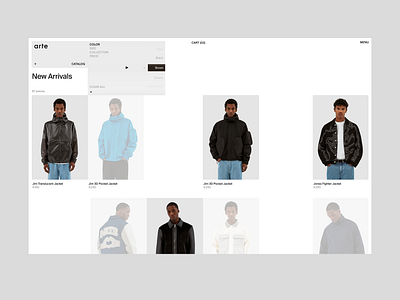 Catalog minimal web concept of the Arte online store catalog mimal minimal minimal web store typogaphy ui ui ux design web deisgn webdesign