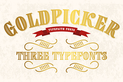 Gold Picker Font 1800s alternates american display gold picker gold picker font layers rustic typeface vintage western wood type