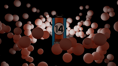 Switch Energy - Bubblegum Orange 3d 3d animation 3d modeling animation branding cinema 4d motion graphics redshift renderer simulation soft body