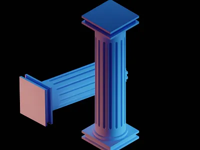 Vintage Pillers 3d blender blender3d broken cycles icon illustration pillers render vintage