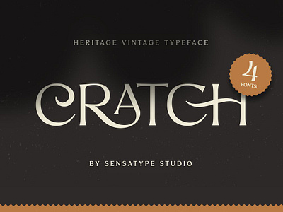 CRATCH - Heritage Vintage Typeface bold bonus cratch curly old easy event fancy font fun heritage label display modern promo retro retro font sensatype serif vintage vintage font