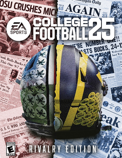 EA Sports College Football 25 | Rivalry Edition (Concept) college ea sports ea sports college football 25 football helmet michigan ncaa ohio state osu rivalry the game video game