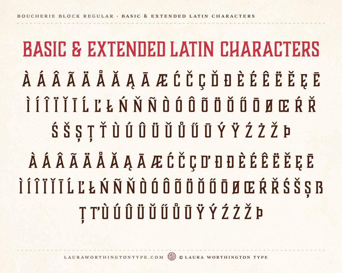 Boucherie Block Regular Font by Creative Font Template on Dribbble