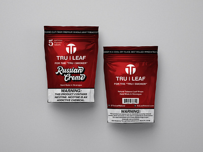 Russian Creme Packaging for TRU | LEAF graphic design label design packaging design pouch design product label