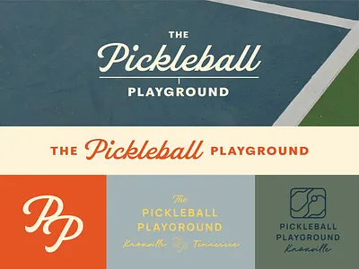 Pickleball Playground Branding branding design graphic design identity design knoxville logo pickleball tennessee typography