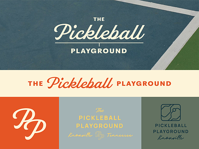 Pickleball Playground Branding branding design graphic design identity design knoxville logo pickleball tennessee typography
