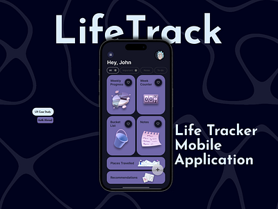 LifeTrack App Use Case app design typography ui ux vector