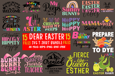 Dear Easter SVG T-shirt Bundle branding community logo design graphic design illustration logo meliodas typography ui vector