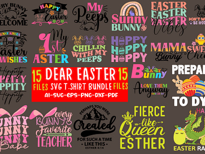 Dear Easter SVG T-shirt Bundle branding community logo design graphic design illustration logo meliodas typography ui vector