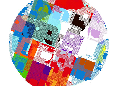 Round Pattern 2d animation blender generated graphic design illustration procgen