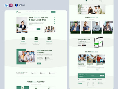 PolicyPlus – Insurance Agency & Finance Elementor Template design ele finance elementor template graphic design web design