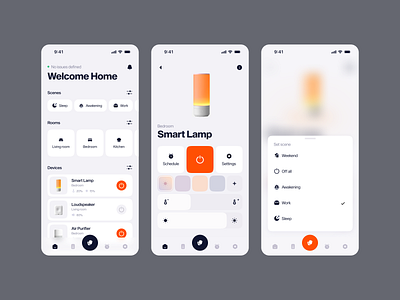Smart Home App Concept 3d app design graphic design mobile ui ux