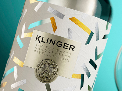 Gin Label Design for Klinger Distillery fusedlabeldesign klinger gin the labelmaker