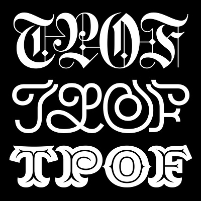 TPOF Lettering Marks branding design graphic design lettering lockup logo type typography vector