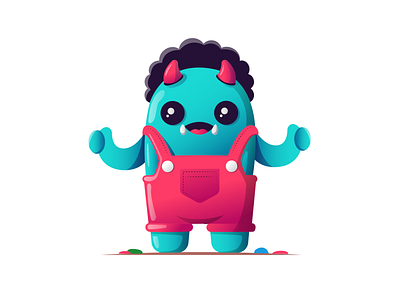 Baby monster illustration art avatar baby cute digital art face illustration illustrator monster