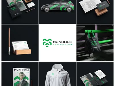 Logo Design for construction company Monarch. animation brand identity branding branding design design graphic design logo logodesign logos logotype motion graphics ui