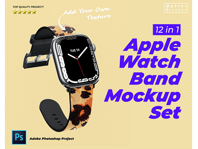 Apple Watch Band Mockup, Watch Strap Mockup Template apple watch band mockup casestry creative ads digital marketing iwatch band phone case mockup printful mockup printify watch band mockup watch band template watch mockup