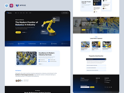 RoboPulse – Robotic & Automation Elementor Template branding design elementor template ui web design