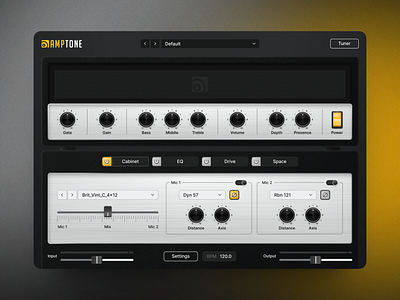 Amptone | Guitar Plugin amp concept design guitar music plugin sound ui ux