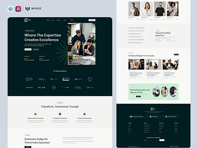 Finvesta – Corporate & Financial Advisory Elementor Template design elementor template ui web design