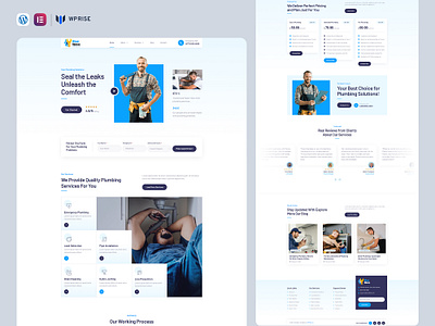 BlueWave – Plumbing & Repair Services Elementor Template design elementor template plumber plumber web template plumber website plumber website template plumbers plumbing plumbing service website plumbing services plumbing website ui web design website design for plumbers