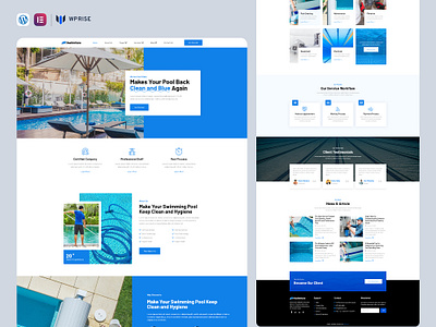 SwimCare – Pool Care & Maintenance Solutions Elementor design elementor template graphic design ui web design