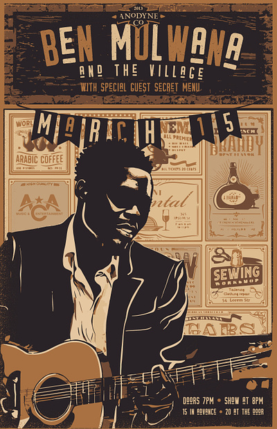 Ben Mulwana Poster music poster design texgture
