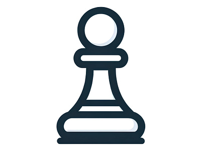 chess pawn icon black chess pawn classic chess pawn clear chess piece consistent thickness chess piece identifiable chess pawn illustration logo minimal detailing pawn minimalistic chess icon simplistic pawn design smooth line chess icon unified chess set style vector white background chess icon