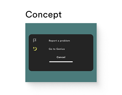 Small projects: Spotify/Genius Integration Concept and Demo concept demo genius spotify ui