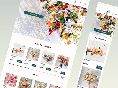 Flower Website product design prototyping ui usability study user research