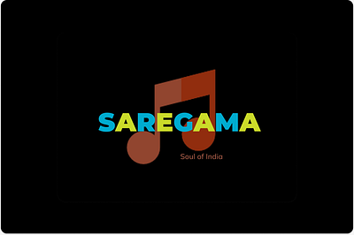 Recreated Logo - "SAREGAMA" app branding design figma graphic design logo mobileui ui