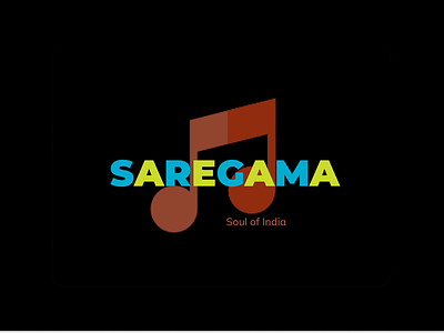 Recreated Logo - "SAREGAMA" app branding design figma graphic design logo mobileui ui