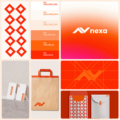 Nexa Logo and identity brand identity brand logo business logo design graphic design logo logo design modern logo shop identity shop logo