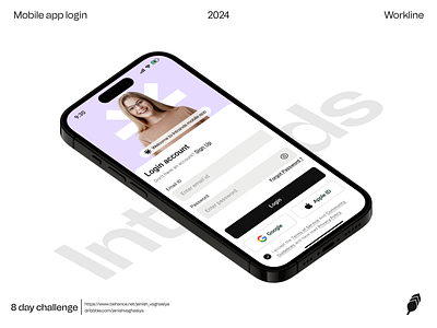 Day 8 challenge user-friendly Login Screen UI design for mobile intuitivedesign