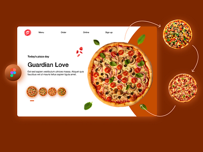 Pizza Website Design animation branding graphic design motion graphics ui