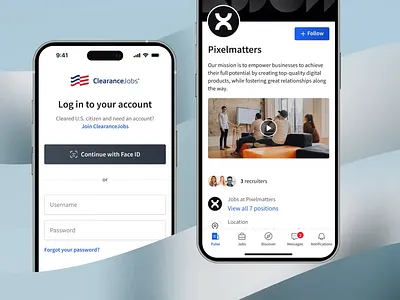 ClearanceJobs • iOS App product ui ux