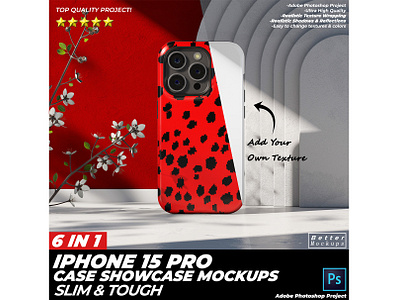 iPhone 15 Snap Tough Case Showcase Mockups 3d bettermockups case casestry creative ads design digital marketing illustration iphone 15 iphone 15 case mockup iphone case mockup mockups phone case mockup printful mockup printify product design slim snap tough