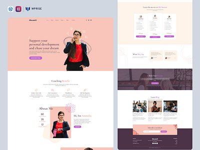 ElevateX – Life Coach Public Speaker Elementor Template branding coach website design elementor template life coach life coach templates life coach website life coaching life coaching website web design