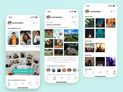Memory Lane App Design app design memory ui design mobile design ui design