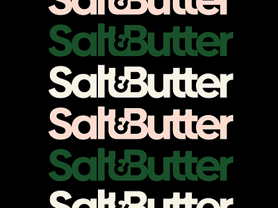 Salt & Butter Logos ampersand black logo butter green logotype pink pink and green salt salt and butter type typography