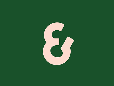 Ampersand logo ampersand ampersand logo and logo logo design logotype pink and green type type design