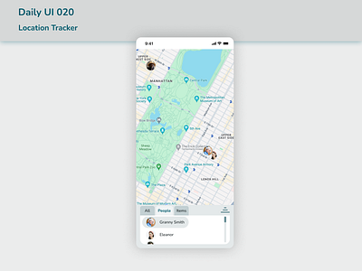 Daily UI 020: Location Tracker dailyui design figma mobile mobileui mobileux ui uidesign ux