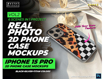 Real Photo 2D Phone Case Mockups for iPhone 15 Pro Vol2 2d case 2d mockup bettermockups casestry creative ads design digital marketing iphone 15 iphone 15 2d case mockup iphone case mockup mockup phone case mockup printful mockup printify